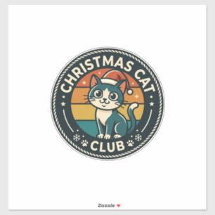 Weihnachtskatze Süße Kitty Design - Weihnachtskatz Aufkleber