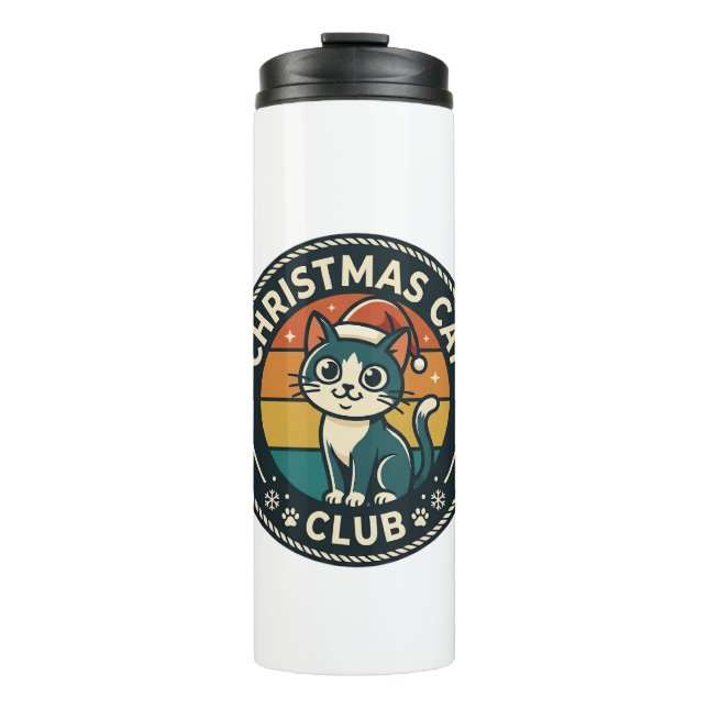 Weihnachtskatze Süße Kitty Design - Weihnachtskatz Thermosbecher (Vorderseite)