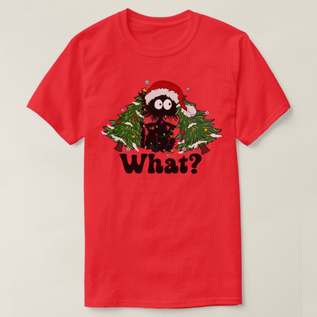 Weihnachtskatze T-Shirt (Design vorne)