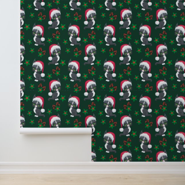 Weihnachtskatze Tapete (Anwendung)