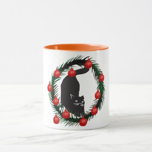 Weihnachtskatze Tasse (Zentrum)