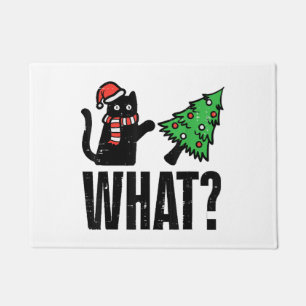 Weihnachtskatze Tipping Xmas Tree Funny Fußmatte