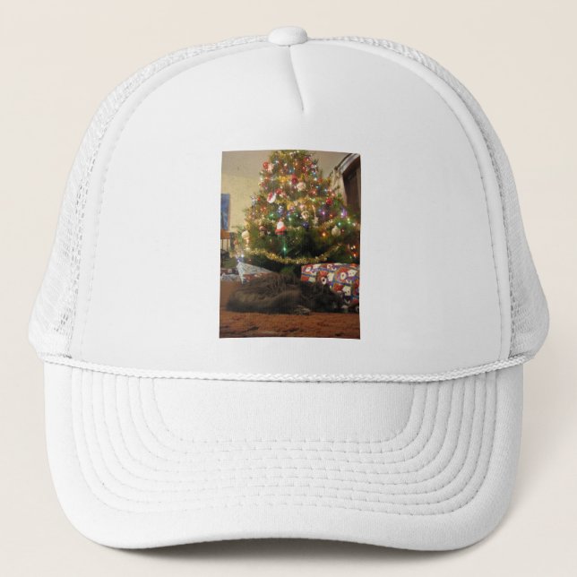 Weihnachtskatze Truckerkappe (Vorderseite)