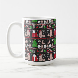 Weihnachtskatze Ugly Sweater T - Shirt Kaffeetasse