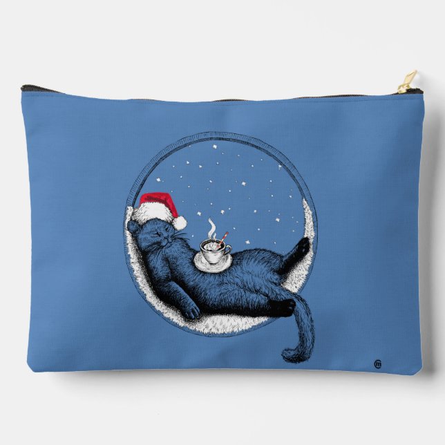 Weihnachtskatze Zubehörtasche (Rückseite)