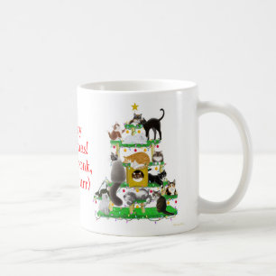 Weihnachtskatzen-Baum-Tasse Kaffeetasse