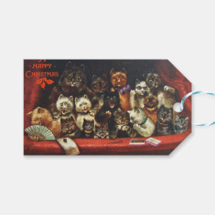 Weihnachtskatzen beim Spielen Geschenkanhänger