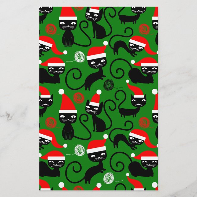 Weihnachtskatzen Briefpapier (Vorderseite)