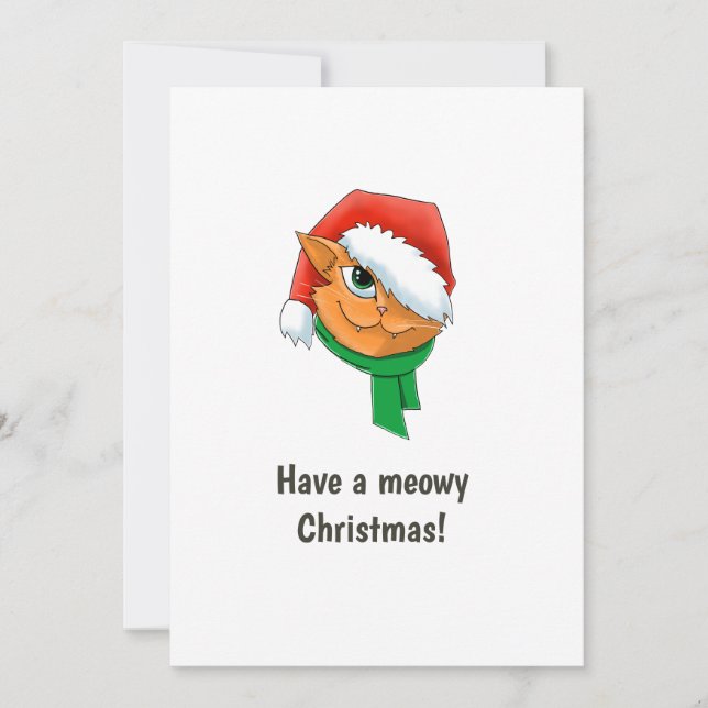 Weihnachtskatzen-FotoCollage Feiertagskarte (Vorderseite)