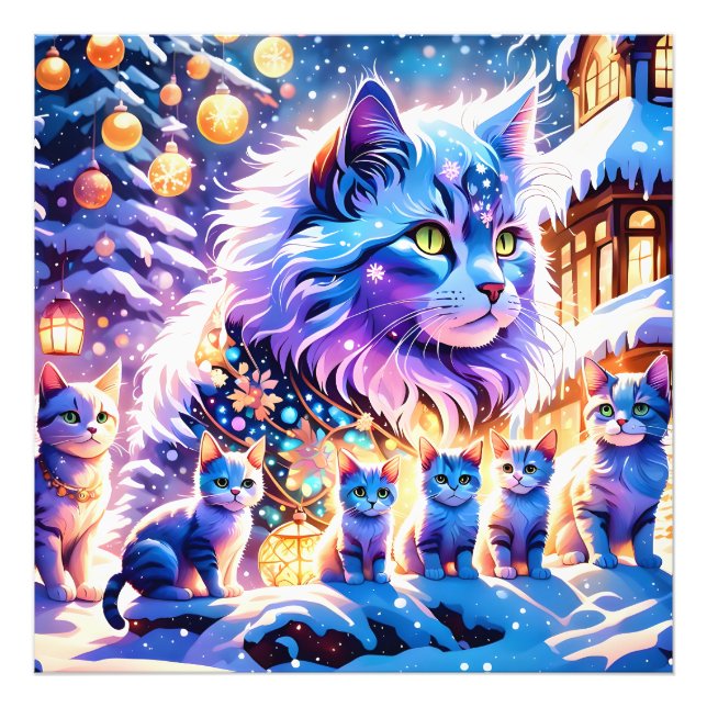 Weihnachtskatzen Fotodruck (Vorne)