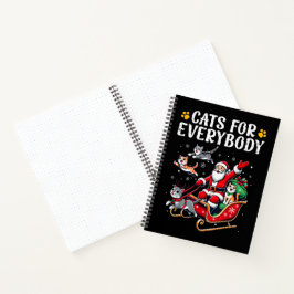 Weihnachtskatzen für Jedermann Lustige Weihnachten Notizbuch