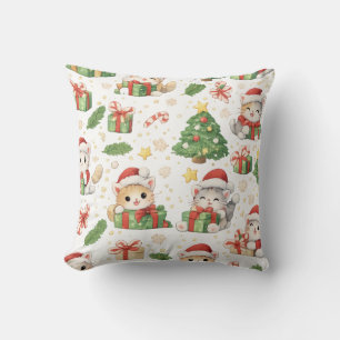 Weihnachtskatzen & Geschenke Kissen