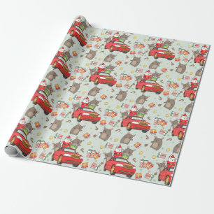 Weihnachtskatzen Geschenkpapier