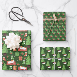 Weihnachtskatzen Geschenkpapier Set