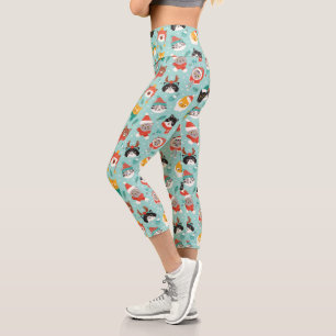 Weihnachtskatzen im Weihnachtssüßmuster Capri Leggings
