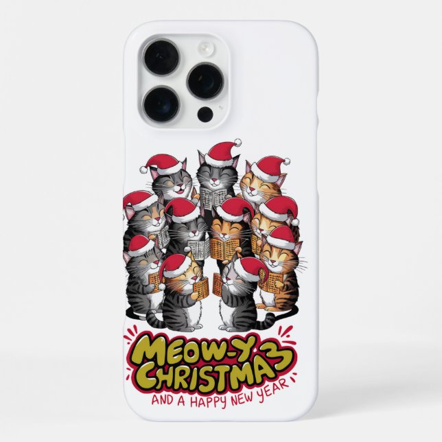 Weihnachtskatzen iPhone 16 Pro Max Hülle (Rückseite)