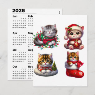 Weihnachtskatzen-Magie Dezember-Kalender Ausgabe 2 Feiertagspostkarte