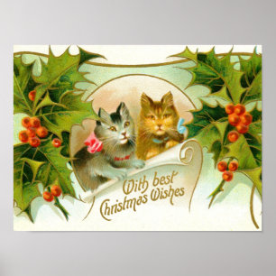 Weihnachtskatzen Poster