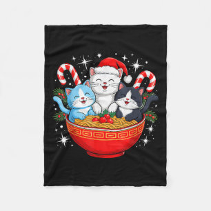 Weihnachtskatzen Ramen Kitten Anime Männer Frauen Fleecedecke