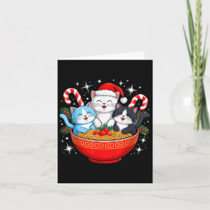 Weihnachtskatzen Ramen Kitten Anime Männer Frauen  Karte