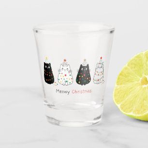 Weihnachtskatzen Shotglas Schnapsglas