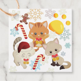 Weihnachtskatzen Snowflake Muster Weihnachtsgesche Geschenkanhänger