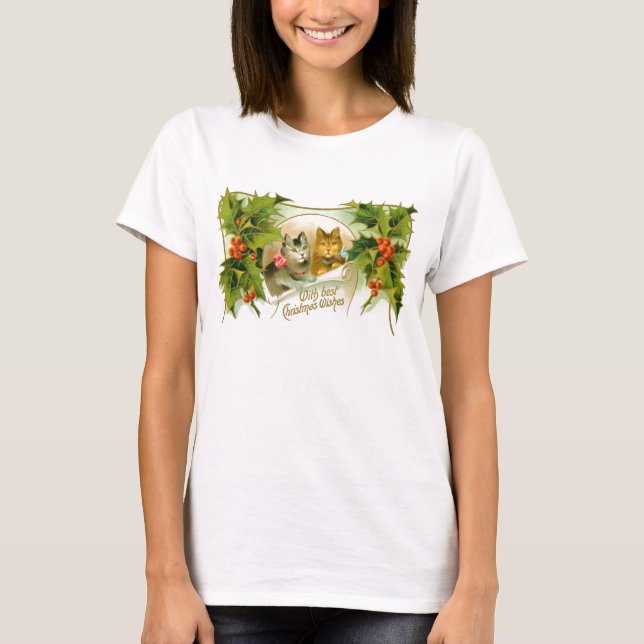 Weihnachtskatzen T-Shirt (Vorderseite)