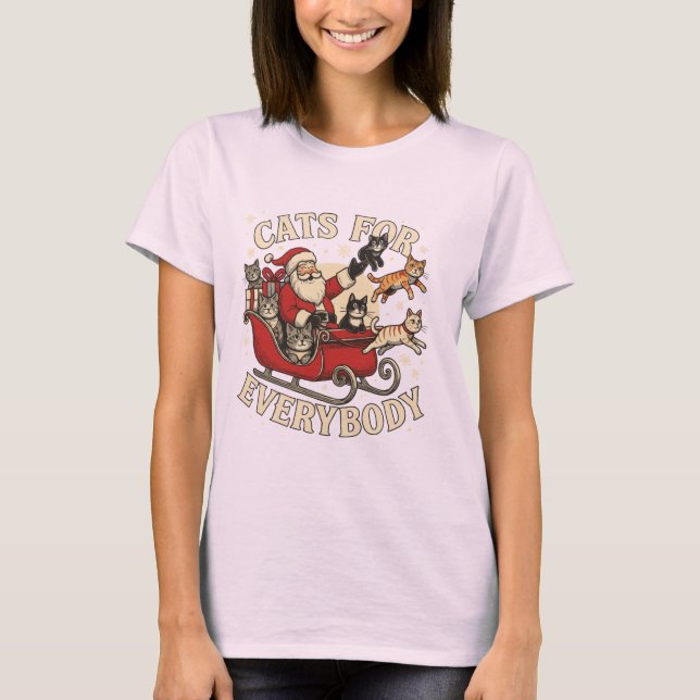 Weihnachtskatzen T-Shirt (Vorderseite)
