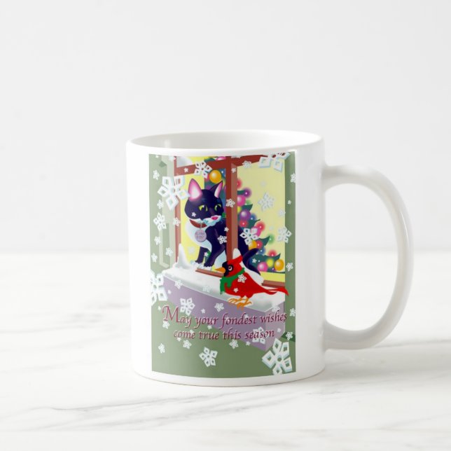 Weihnachtskatzen-Tasse Kaffeetasse (Rechts)