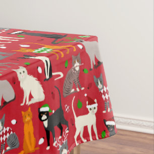 Weihnachtskatzen Tischdecke