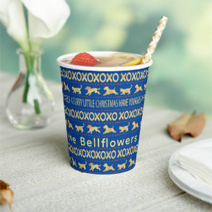 Weihnachtskatzen und Hunde Pappbecher