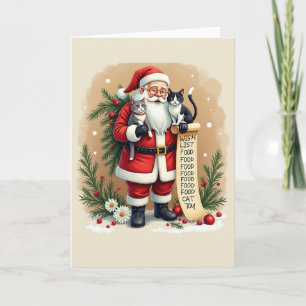Weihnachtskatzen Weihnachtskarte Funny Food List Karte