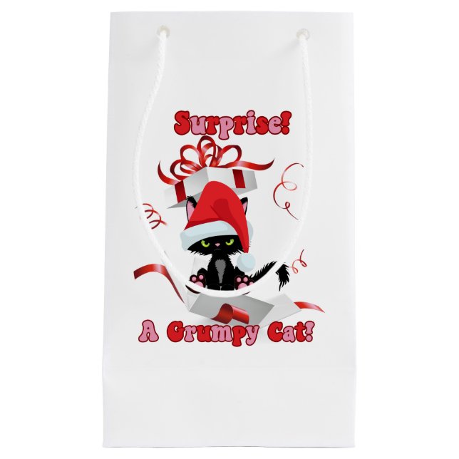 Weihnachtskatzenauflage Kleine Geschenktüte (Vorderseite)
