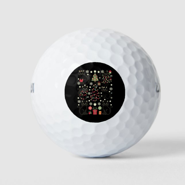 Weihnachtskatzengeschenk für Katzenbesitzer Golfball (Vorderseite)