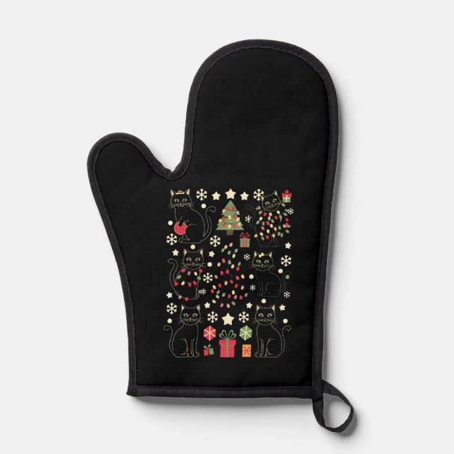 Weihnachtskatzengeschenk für Katzenbesitzer Ofenhandschuh (Vorderseite)