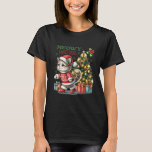Weihnachtskatzenjause und Baumkuchen Funny Meowy K T-Shirt