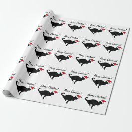 Weihnachtskatzenpapier Geschenkpapier
