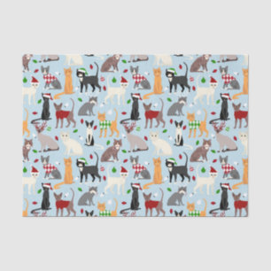 Weihnachtskatzenpapier Seidenpapier