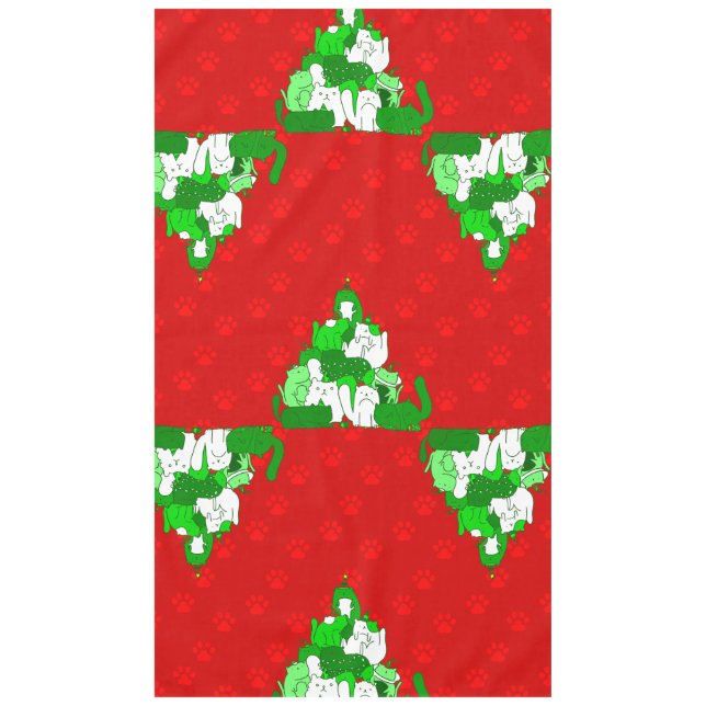 Weihnachtskatzenpflaster Tischdecke (Vorderseite)