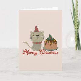 Weihnachtskatzenpun: Heilige Weihnachten Karte