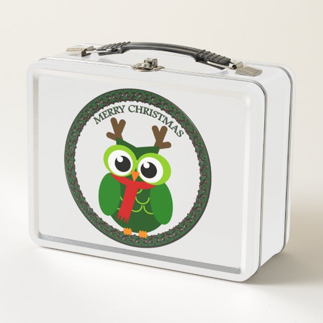 Weihnachtskauz Metall Lunch Box (Vorderseite)