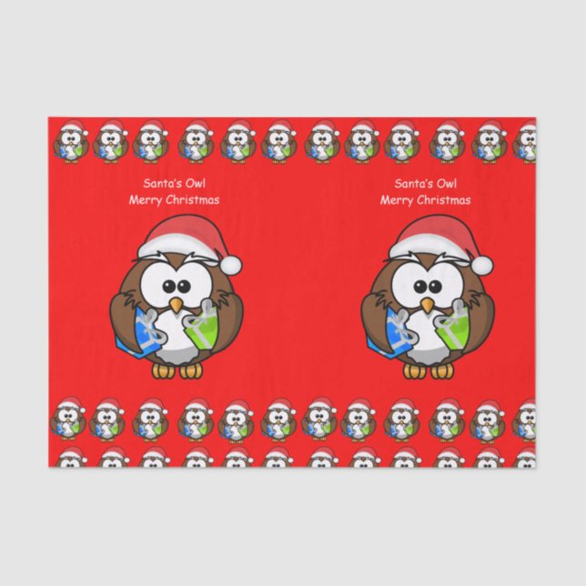 Weihnachtskauz Seidenpapier (Vorderseite)