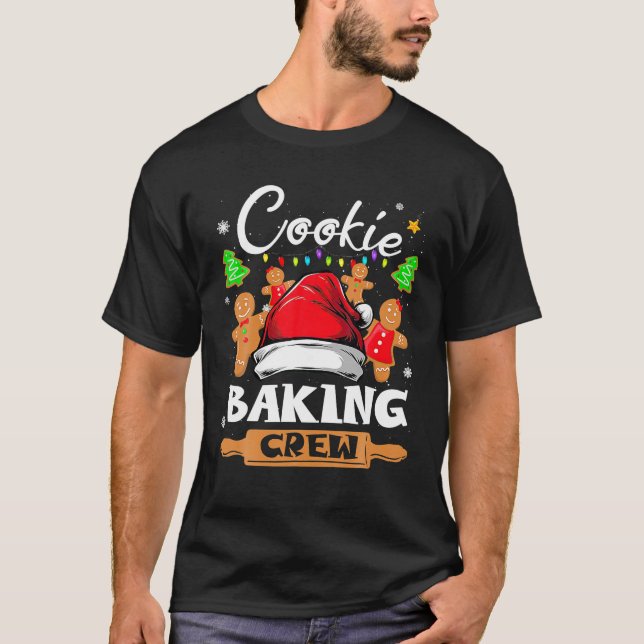 Weihnachtskeks Backgebäck Crew Funny Pajamas Famil T-Shirt (Vorderseite)