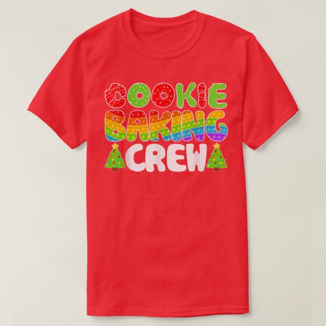 Weihnachtskeks Backgebäck Crew Funny Pajamas Fidge T-Shirt (Design vorne)