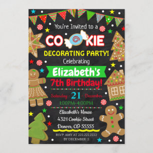 Weihnachtskeks Dekorieren der Party Einladung