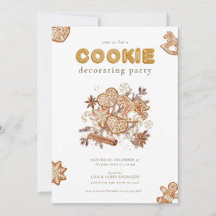 Weihnachtskeks Dekorieren der Party Einladung