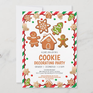 Weihnachtskeks Dekorieren der Party Einladung