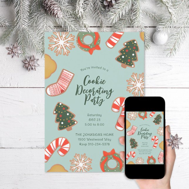 Weihnachtskeks Dekorieren Feiertag Party Einladung (Von Creator hochgeladen)