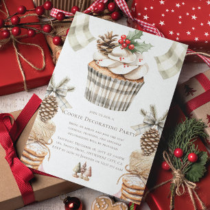 Weihnachtskeks Dekorieren Party Einfach Einladung