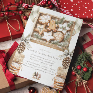 Weihnachtskeks Dekorieren Party Einladung